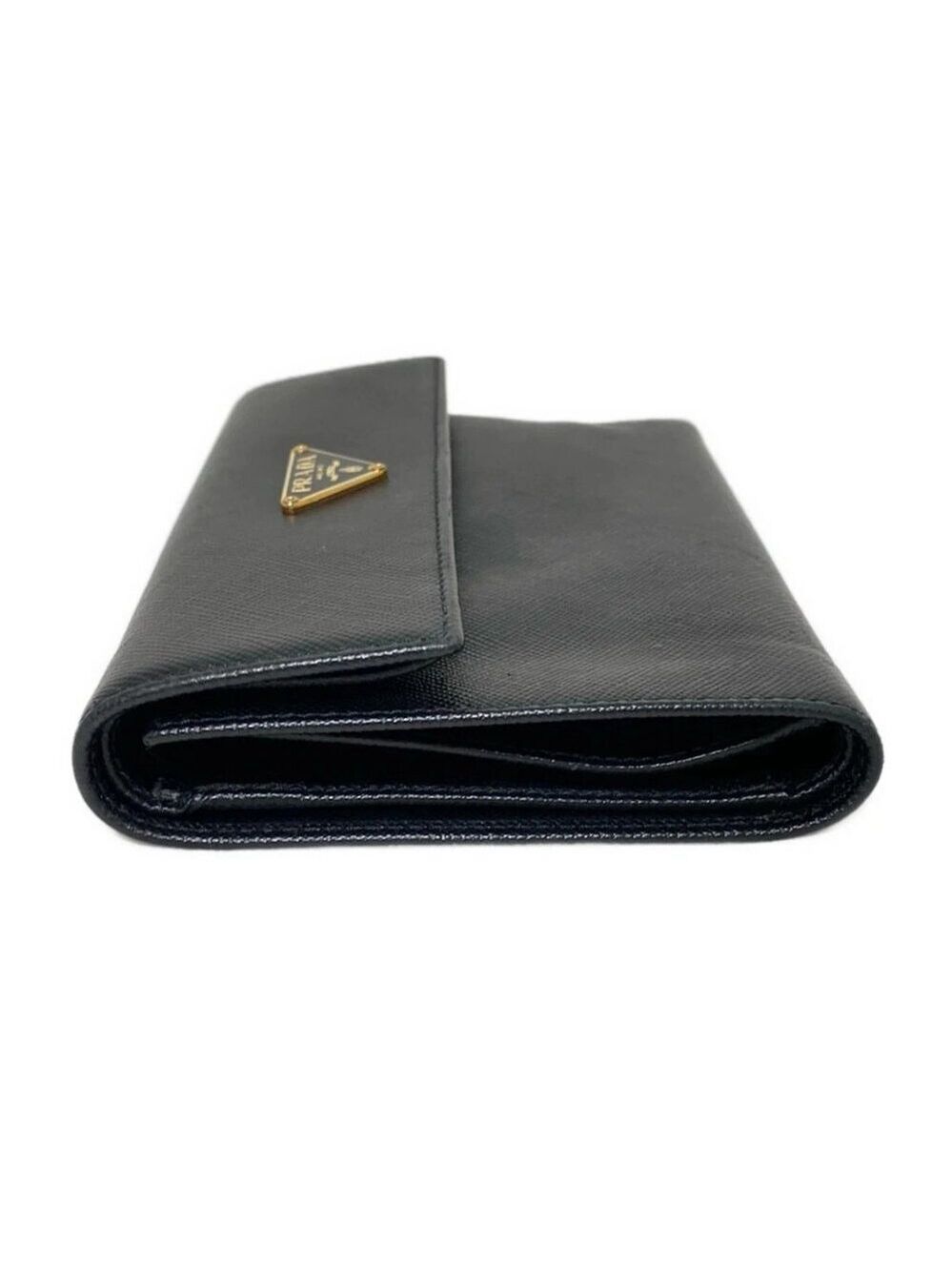 PRADA Black Leather Trifold Wallet 194-081025 - Picture 3 of 7